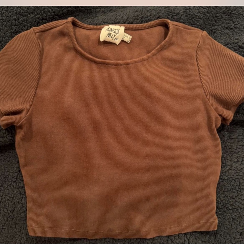 Princess Polly Brown Cropped Tee